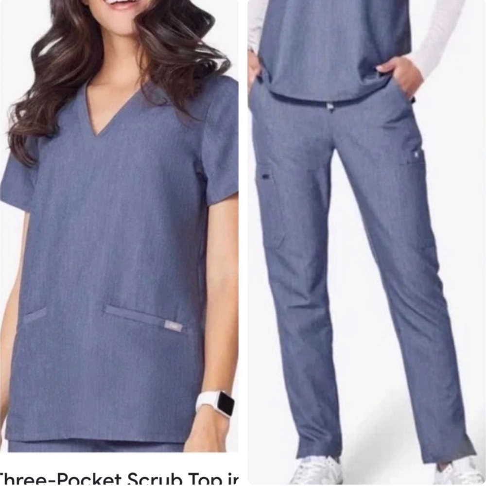 NWT Figs Scrub Set Yola Skinny Pants + Casma Three Pocket Top